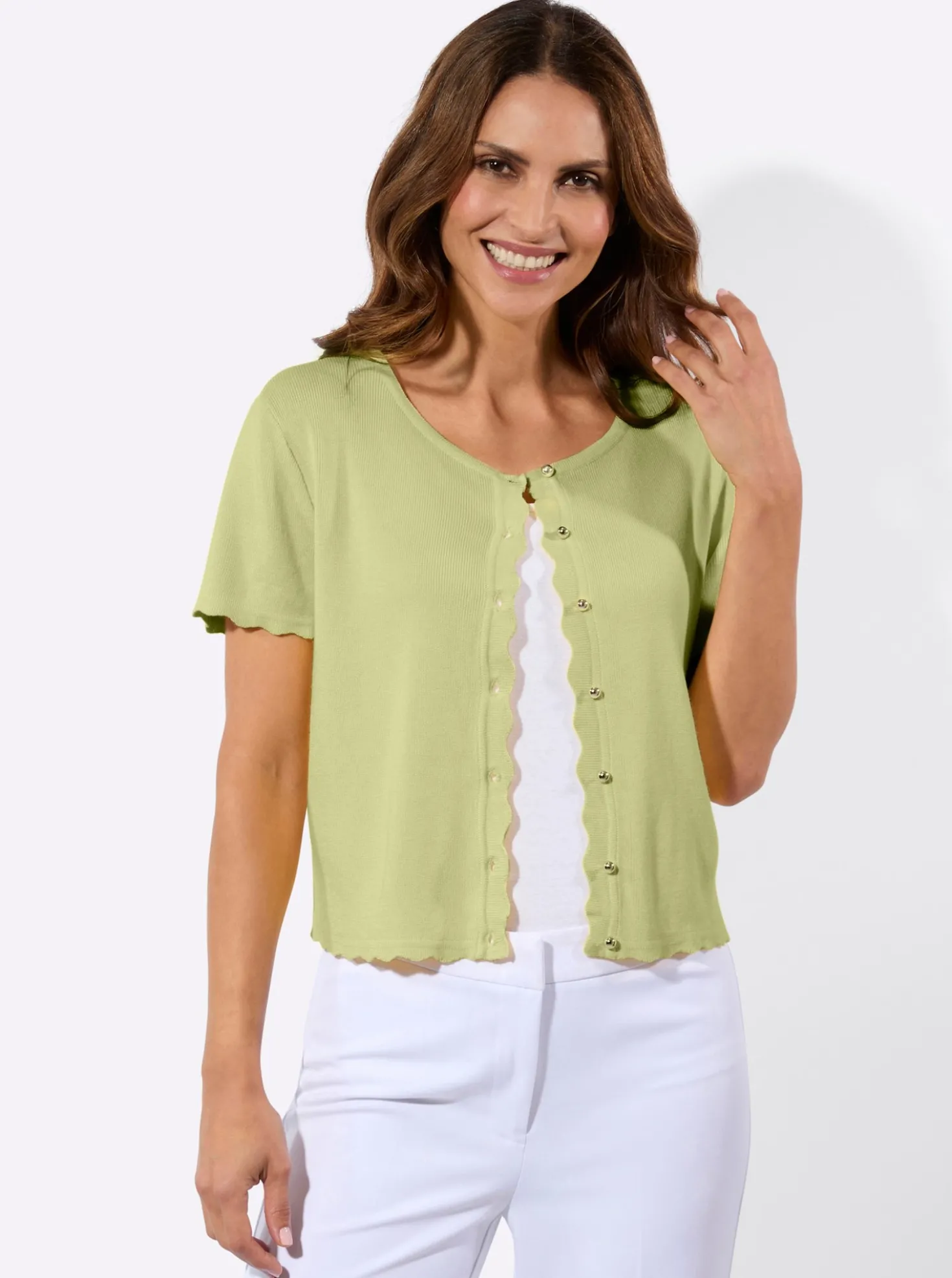 Bolero mit Wellenkante