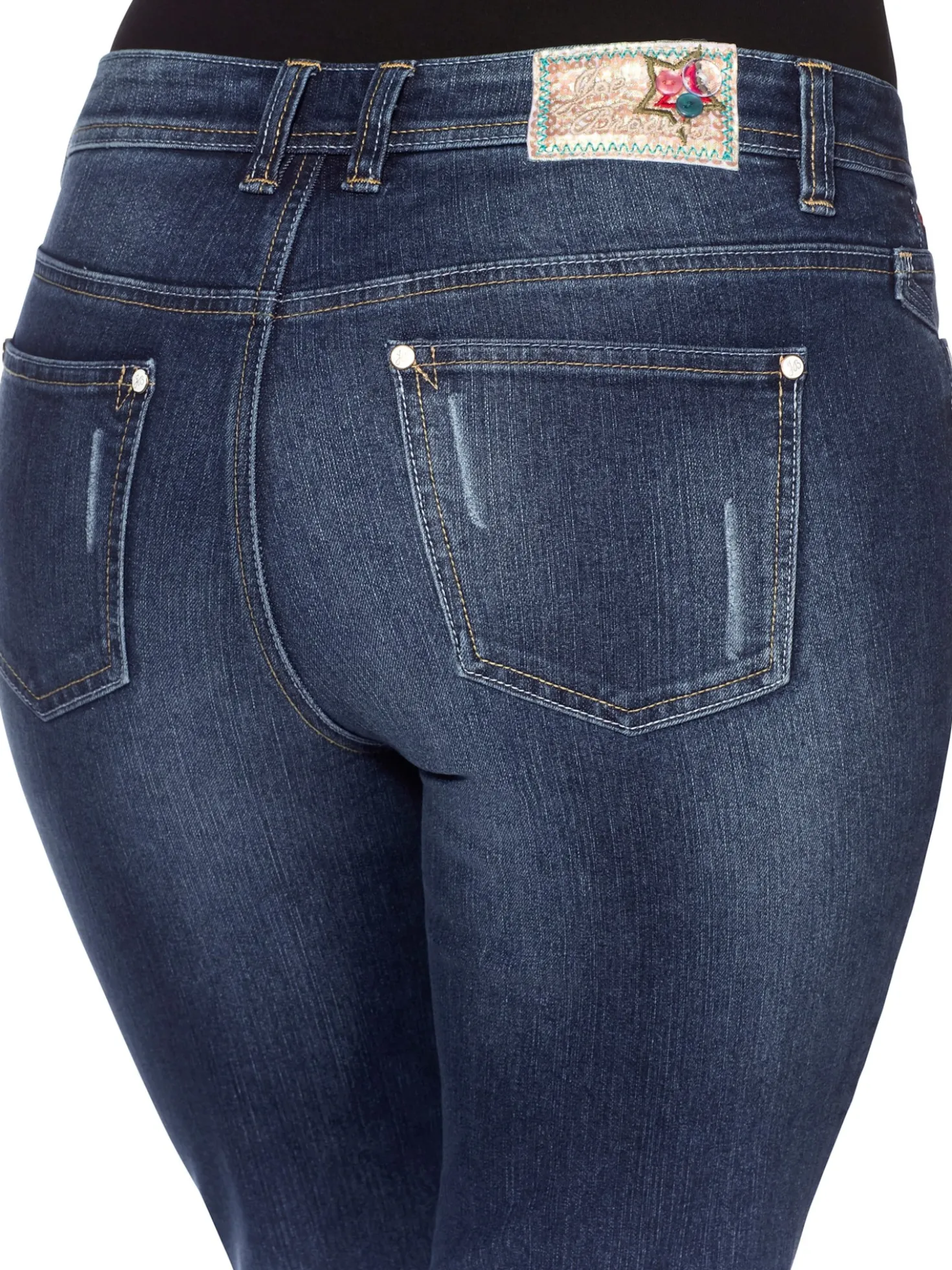 Bootcut-Jeans im Used-Look