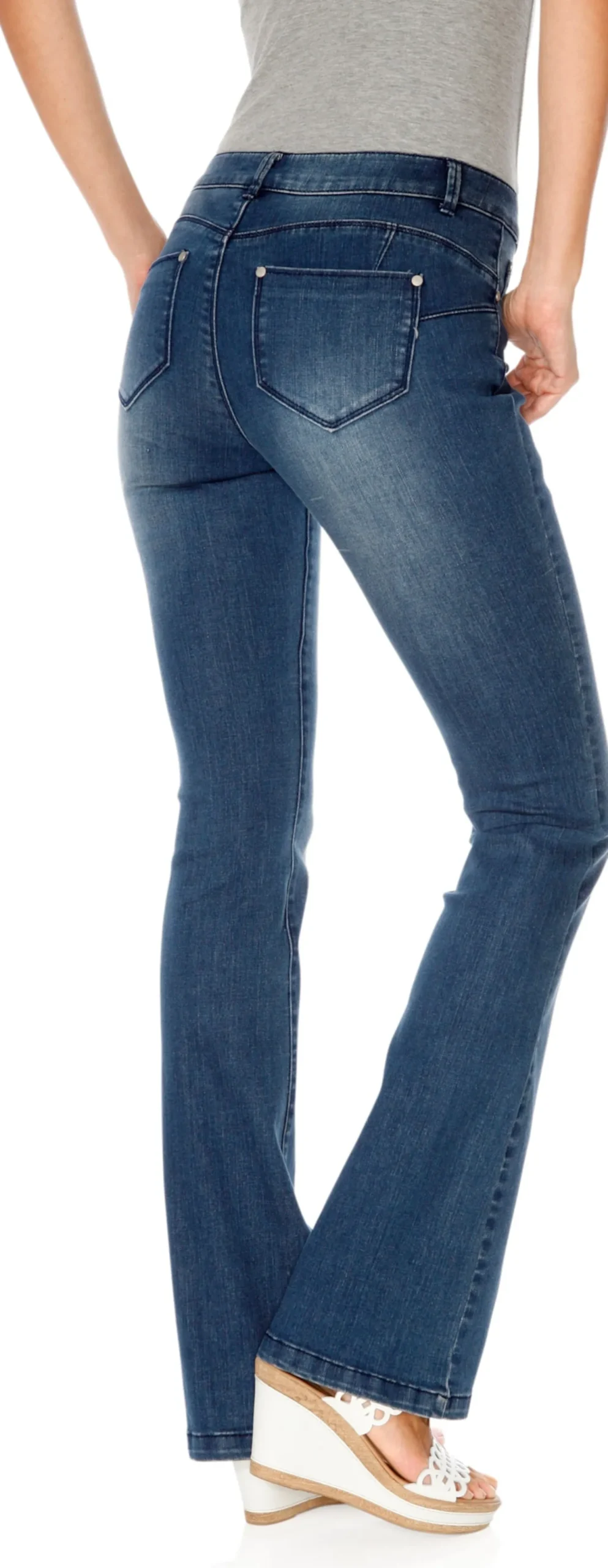 Bootcut-Jeans mit Bauchweg-Effekt