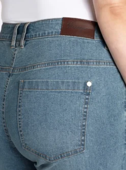 Bootcut-Jeans mit Fransensaum