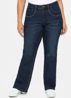 Bootcut-Jeans mit innen regulierbarer Bundweite