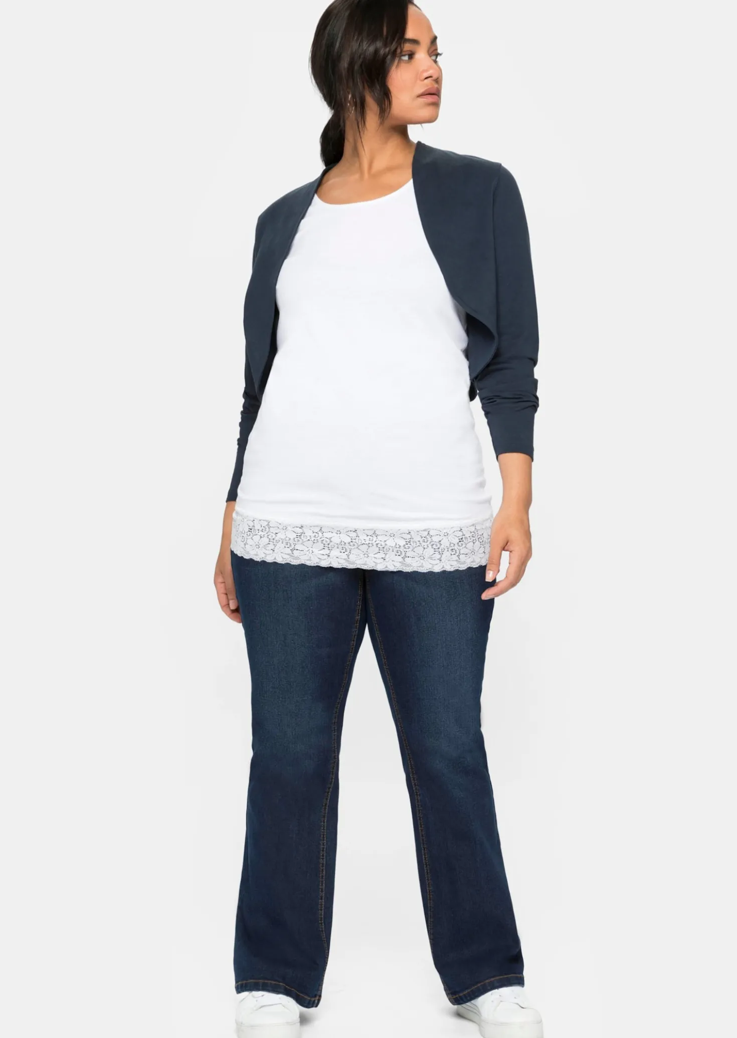 Bootcut-Jeans mit innen regulierbarer Bundweite