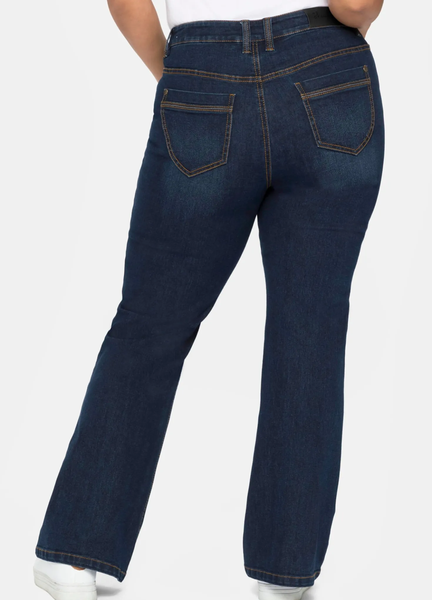 Bootcut-Jeans mit innen regulierbarer Bundweite