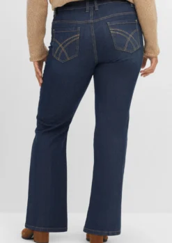 Bootcut-Jeans mit Kontrastnähten