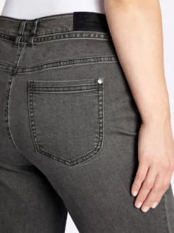 Bootcut-Jeans mit schmalem Gürtel