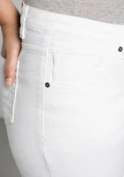 Bootcut-Jeans mit Used-Effekten