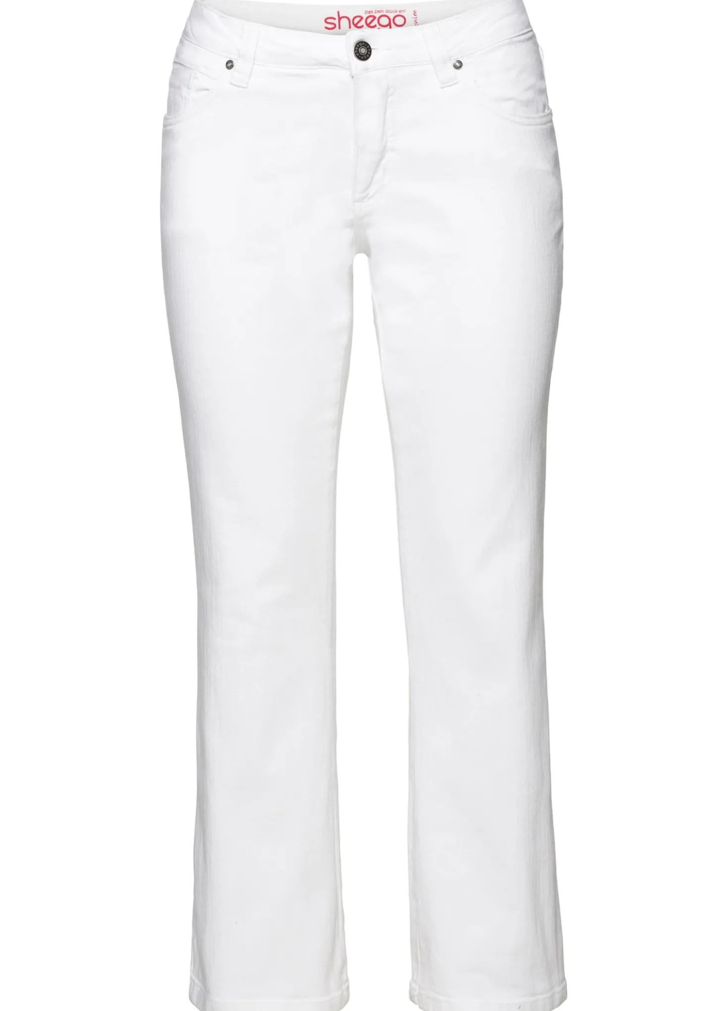 Bootcut-Jeans mit Used-Effekten