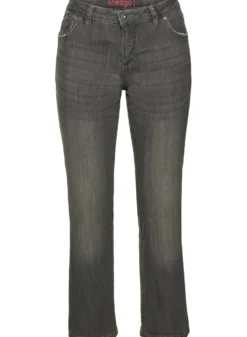 Bootcut-Jeans mit Used-Effekten