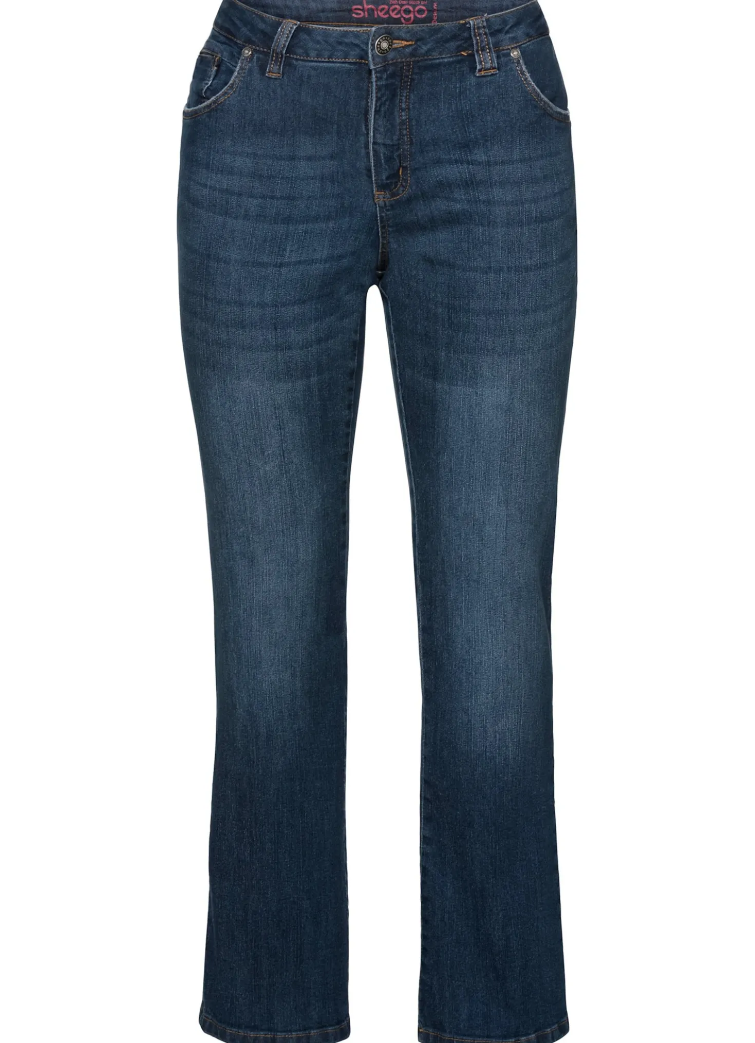 Bootcut-Jeans mit Used-Effekten
