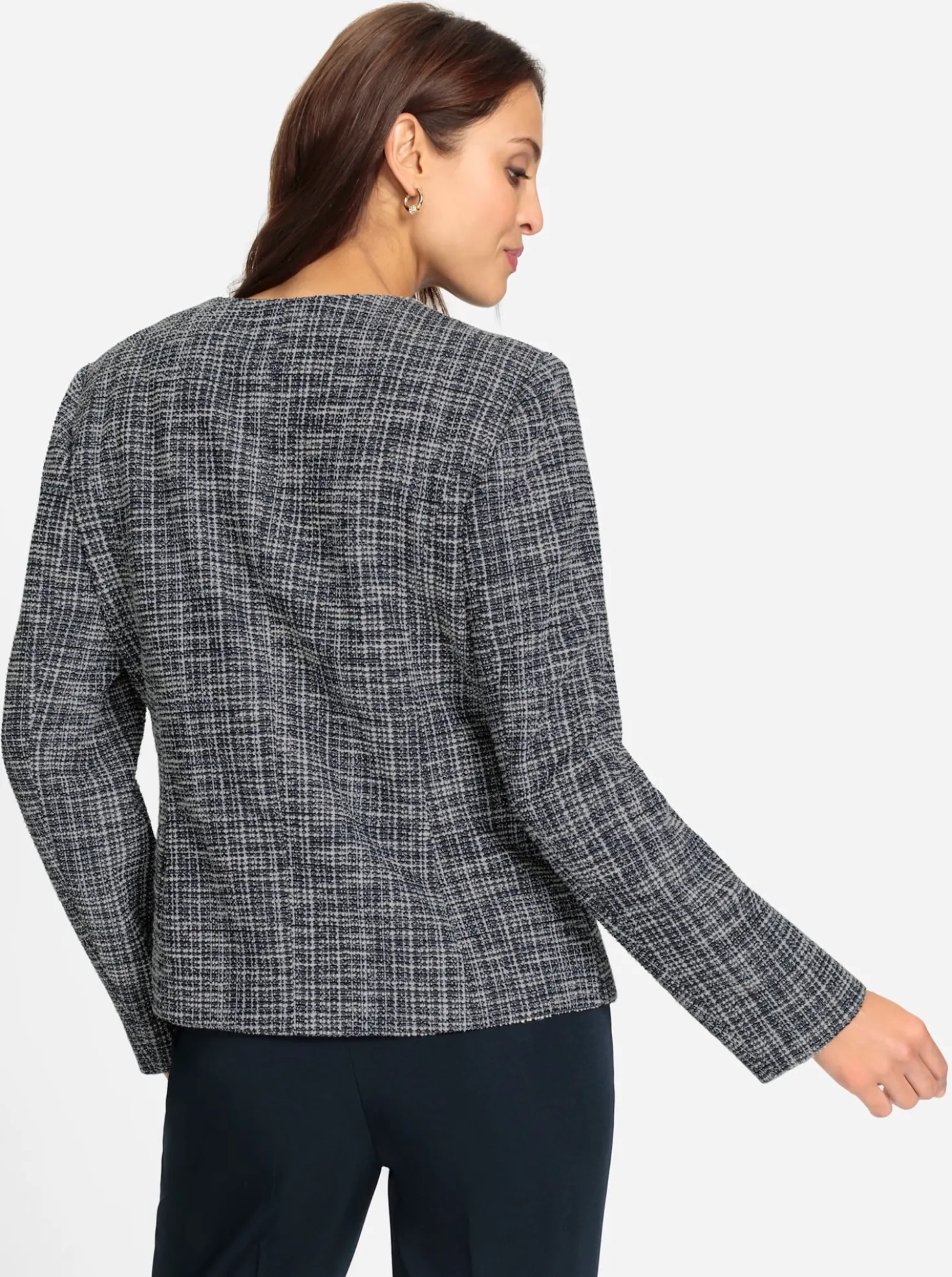 Bouclé-Blazer mit Effektgarn