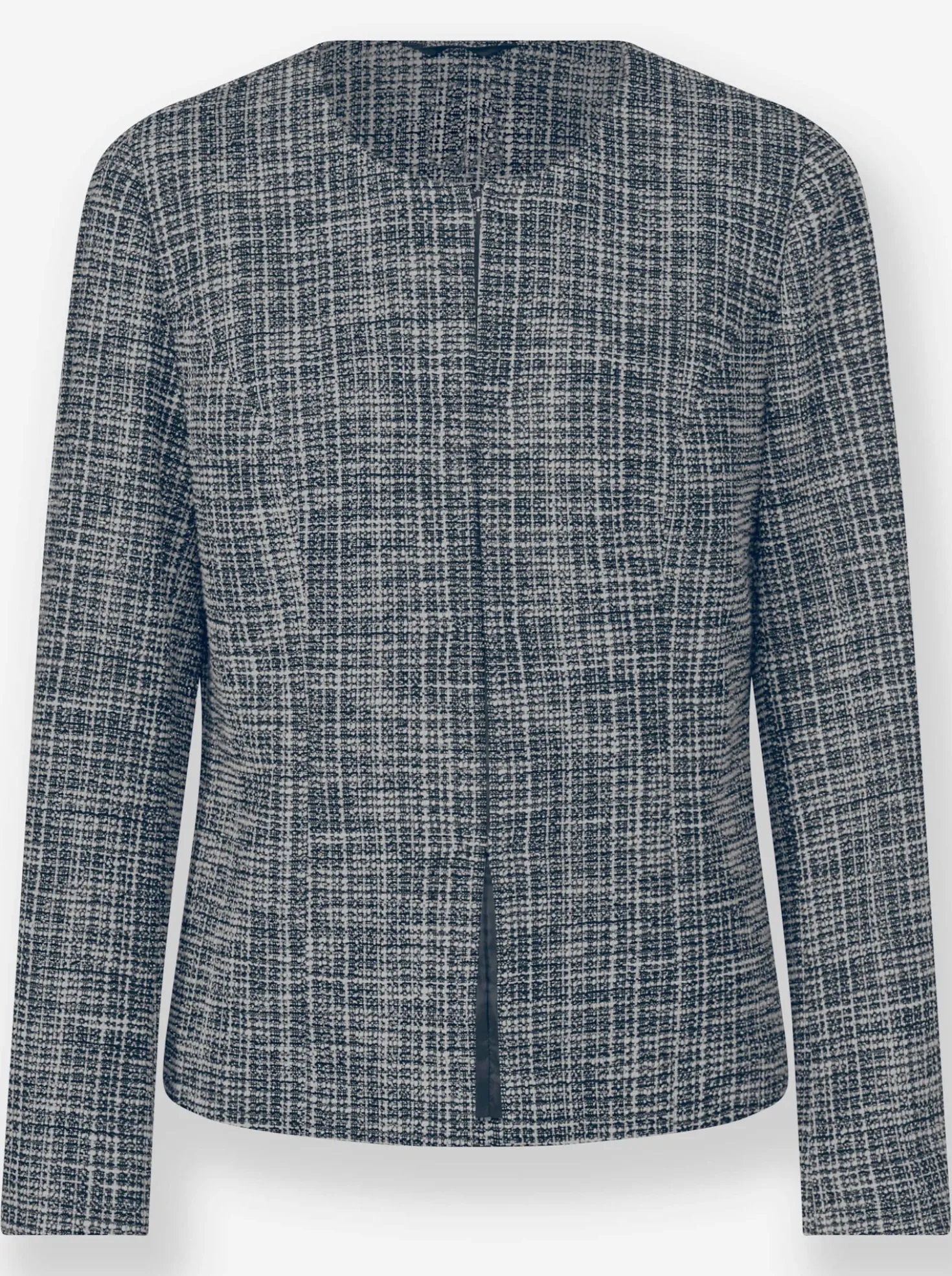 Bouclé-Blazer mit Effektgarn