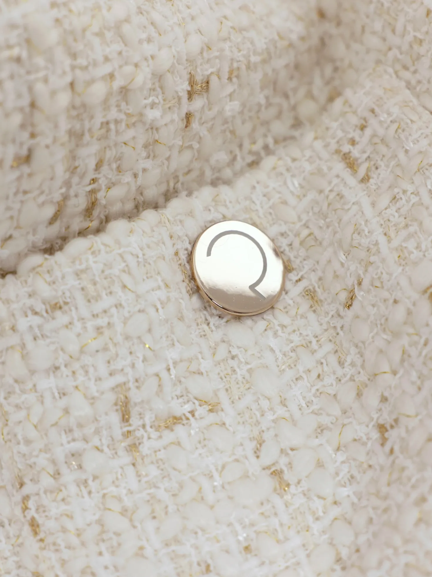 Bouclé-Blazer mit 30% Wolle