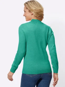 Bouclé-Pullover mit Rippenbündchen
