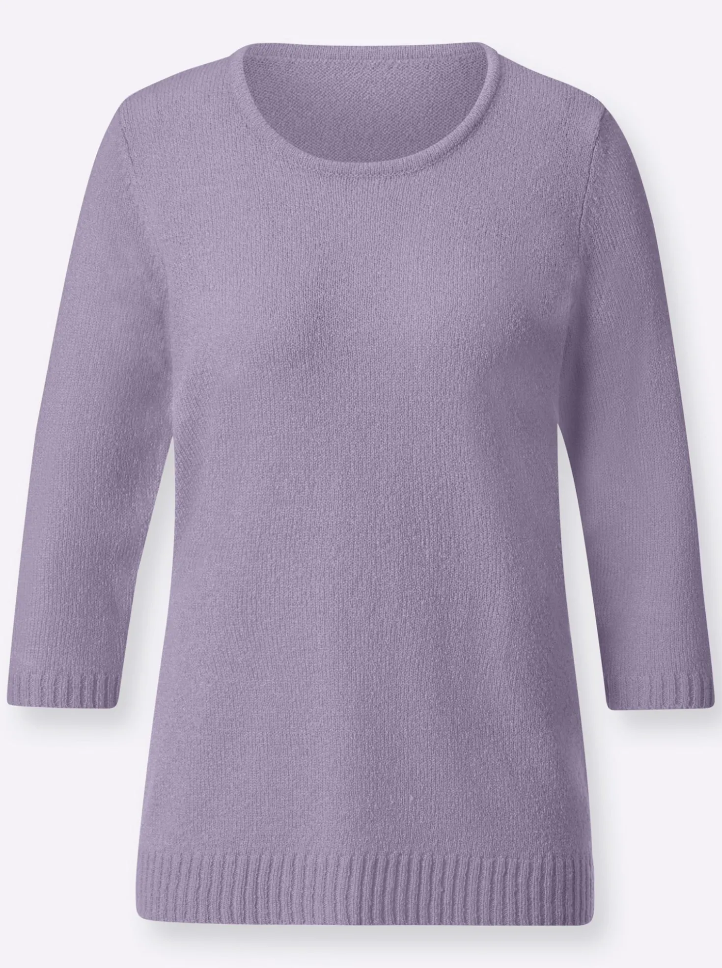 Bouclé-Pullover mit 3/4-Ärmeln
