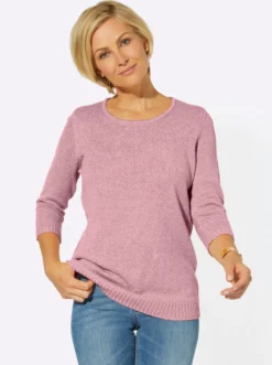 Bouclé-Pullover mit 3/4-Ärmeln
