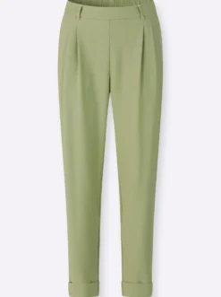 Bundfaltenhose mit fixiertem Saum