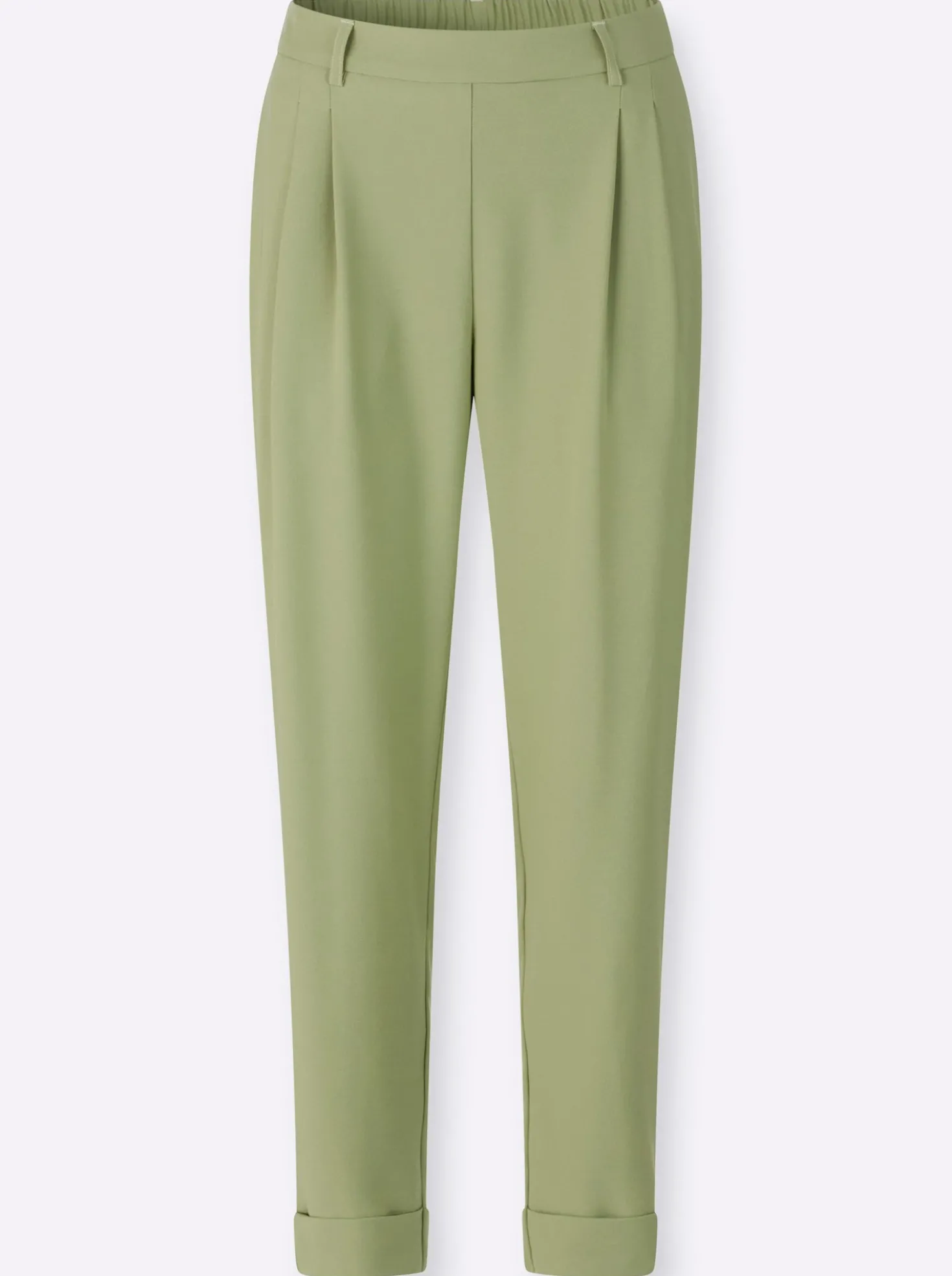 Bundfaltenhose mit fixiertem Saum