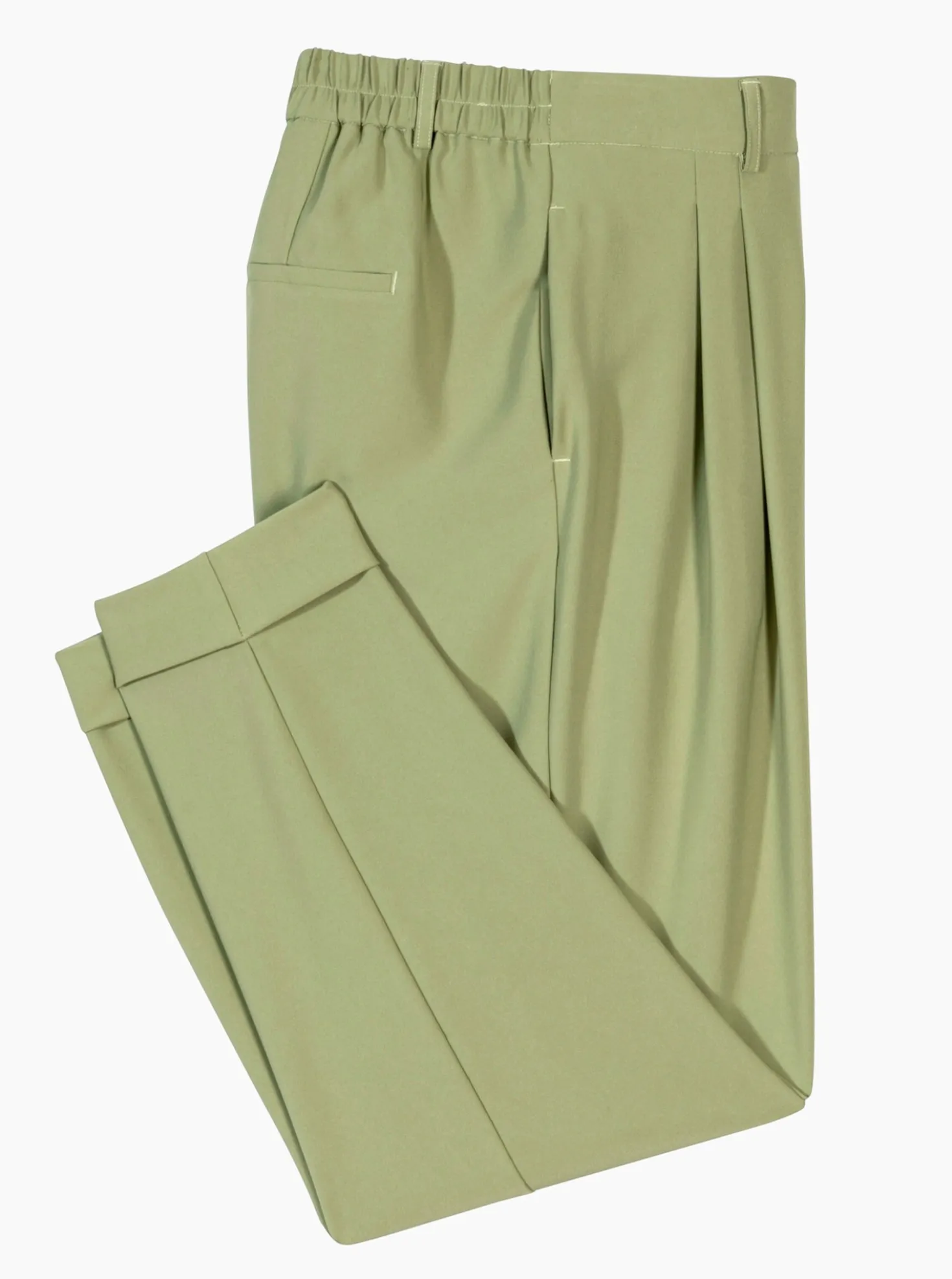 Bundfaltenhose mit fixiertem Saum