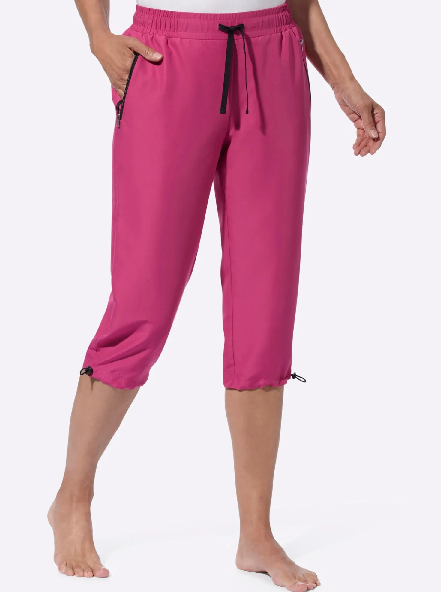 Caprihose mit weitenverstellbarem Saum