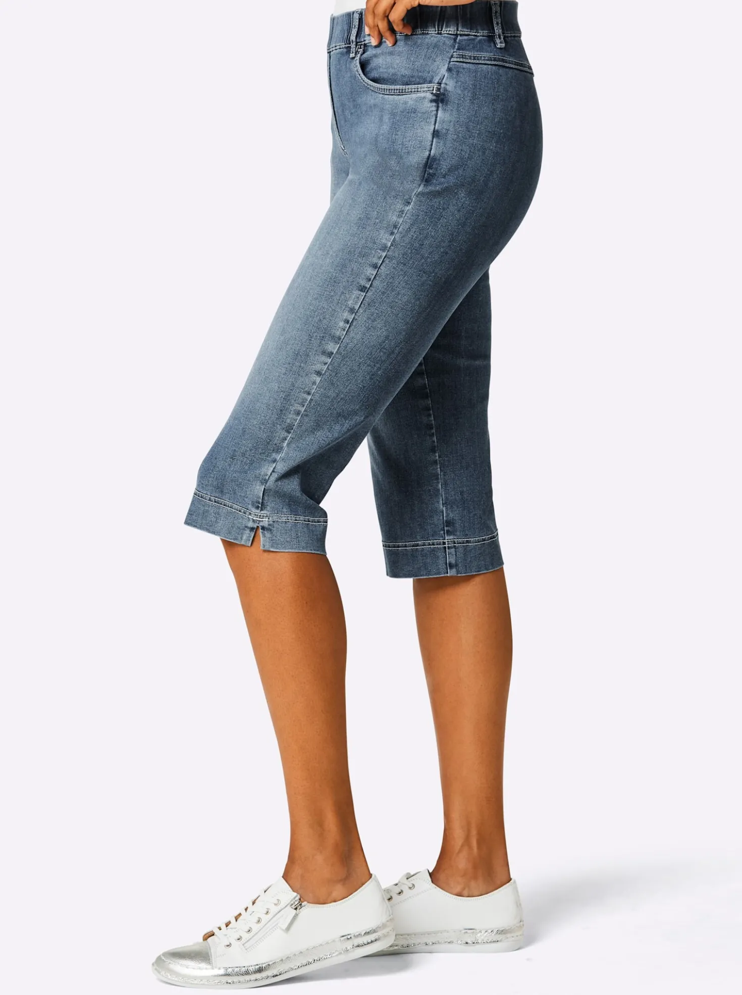Caprijeans in Schlupfform