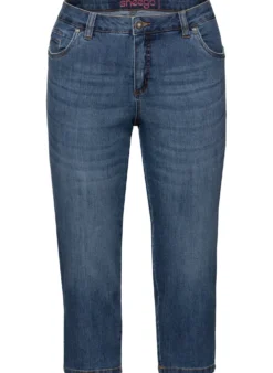 Caprijeans mit Krempelfunktion