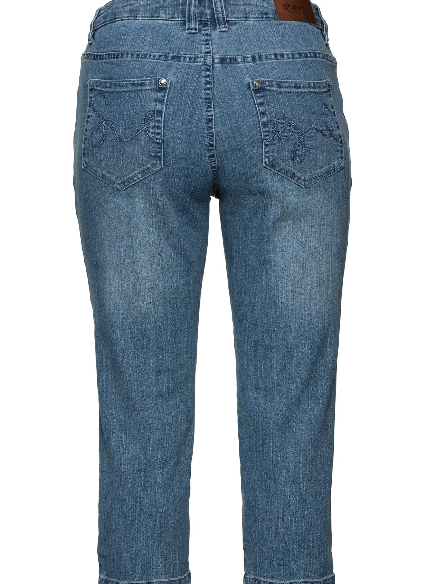 Caprijeans mit Krempelfunktion