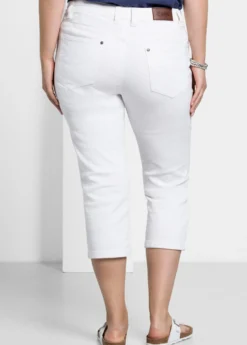 Caprijeans mit Krempelfunktion