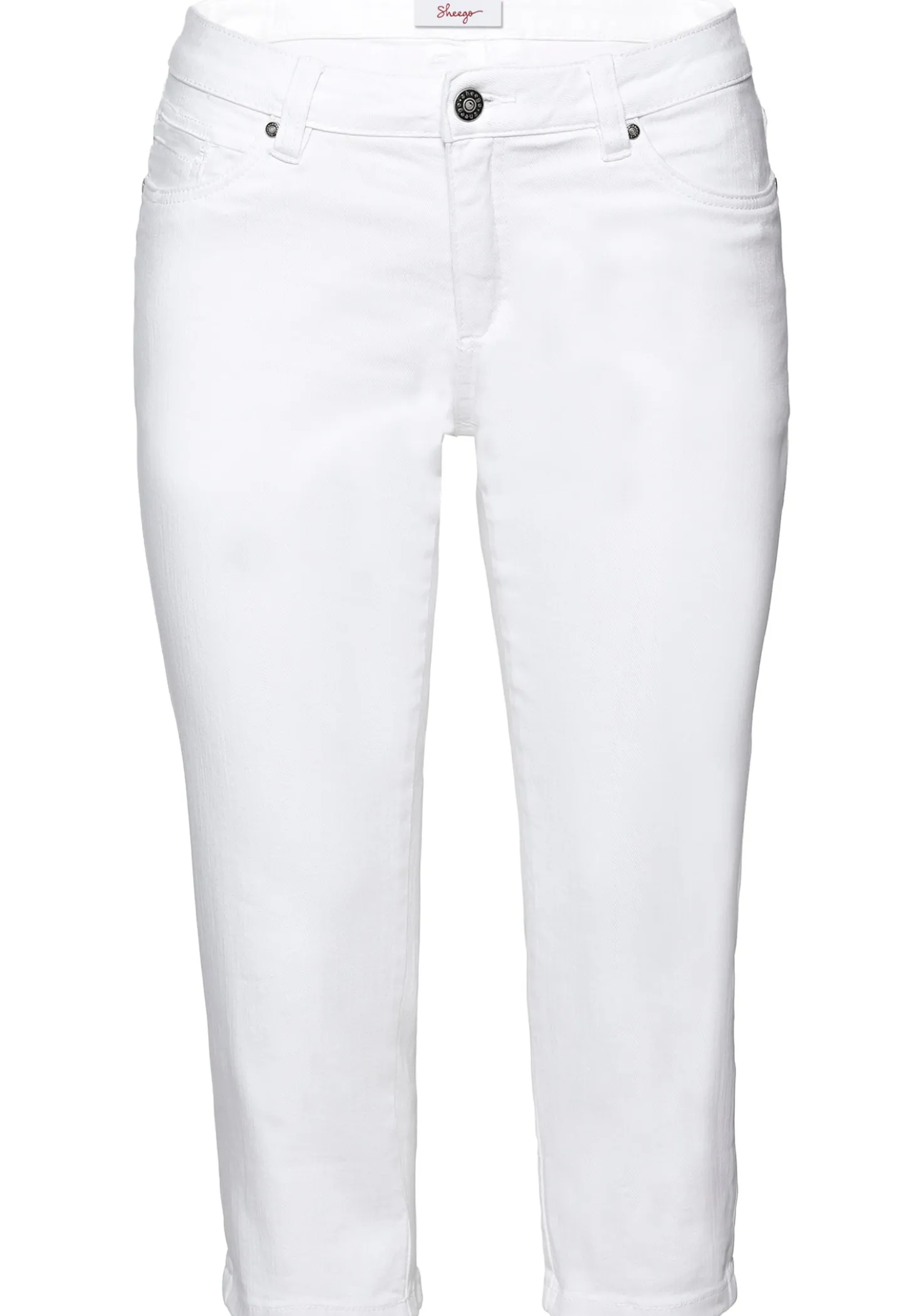 Caprijeans mit Krempelfunktion