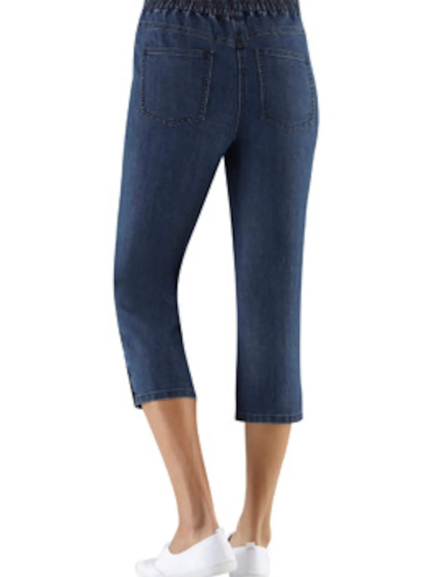 Caprijeans mit Nieten-Verzierung