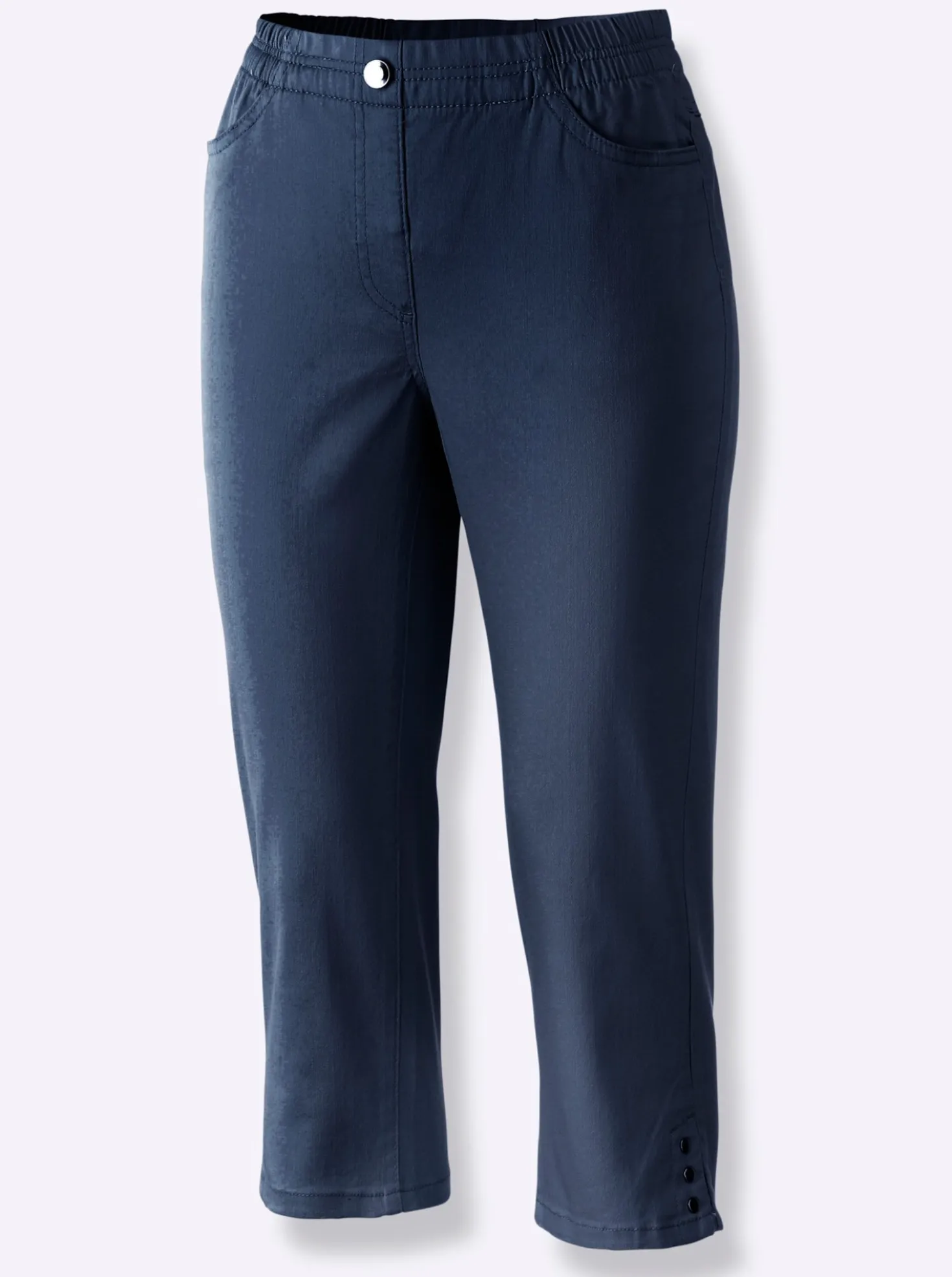 Caprijeans mit Nieten-Verzierung