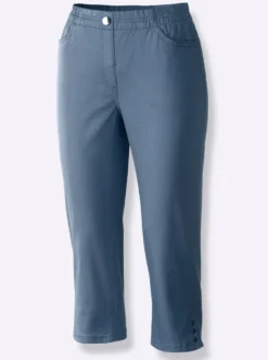 Caprijeans mit Nieten-Verzierung
