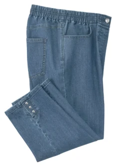 Caprijeans mit Nieten-Verzierung