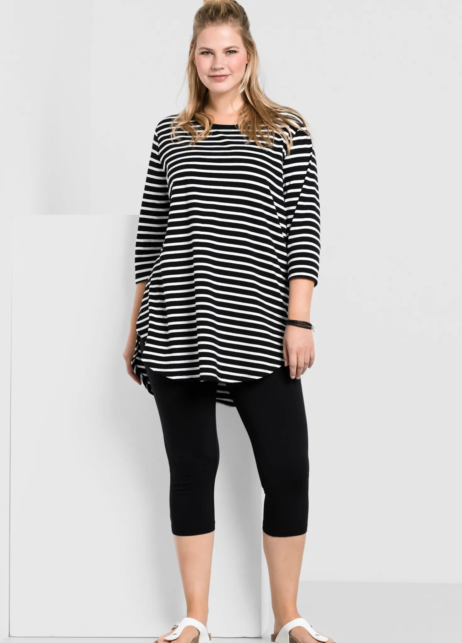 Caprileggings mit Gummizugbund