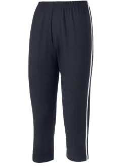 Caprileggings mit kontrastfarbigen Paspeln