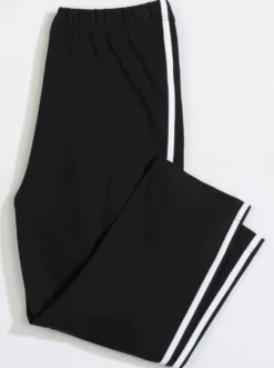 Caprileggings mit kontrastfarbigen Paspeln