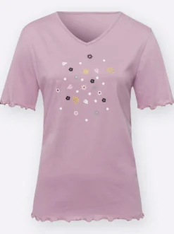 Capri-Schlafanzug mit Blümchen-Muster