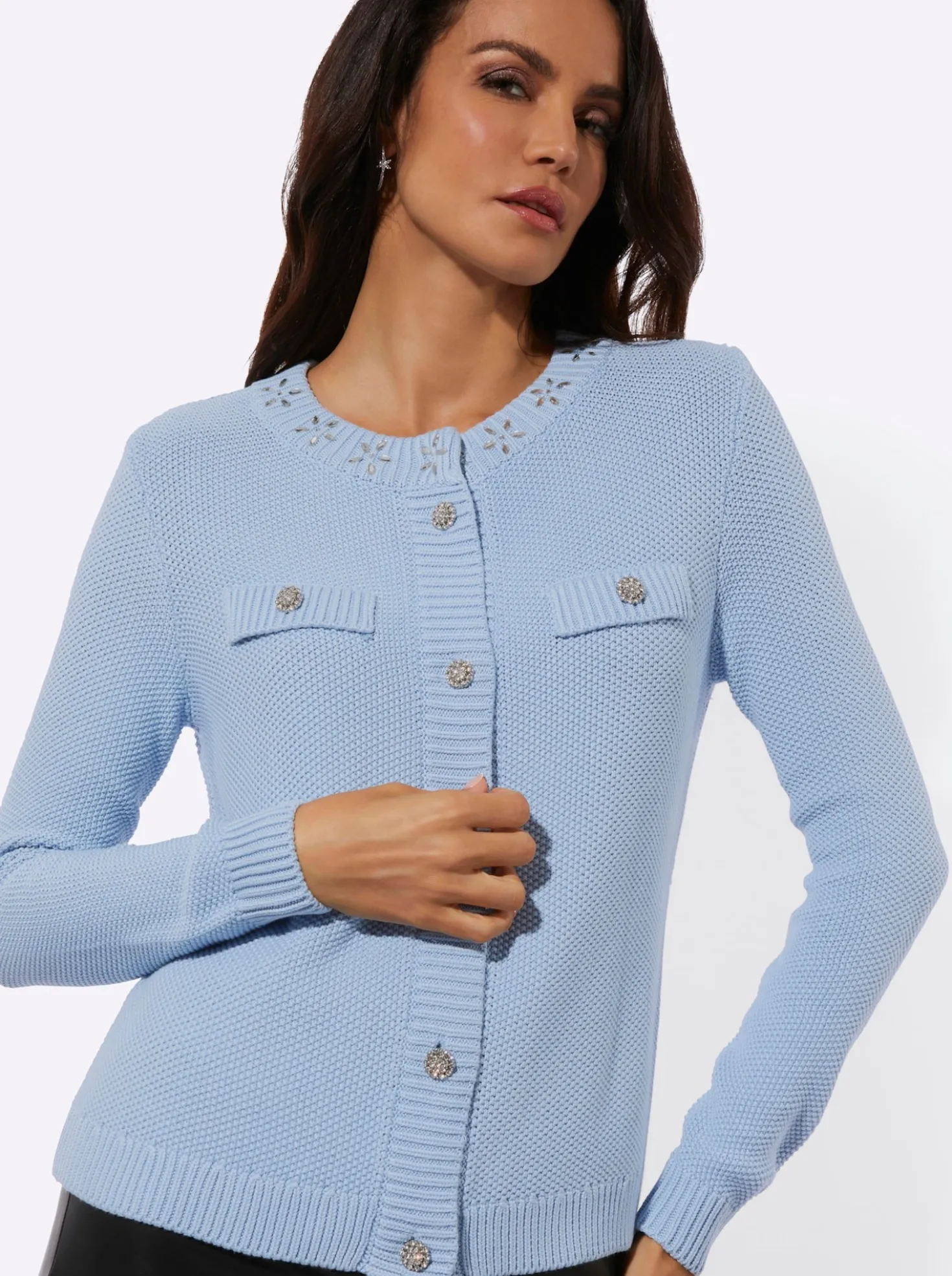 Cardigan im Baumwoll-Modal-Mix