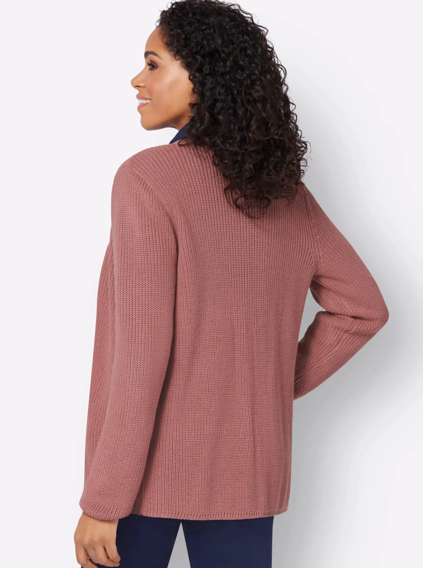 Cardigan in Rippenstrick