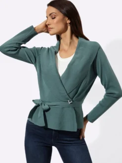 Cardigan mit Bindegürtel
