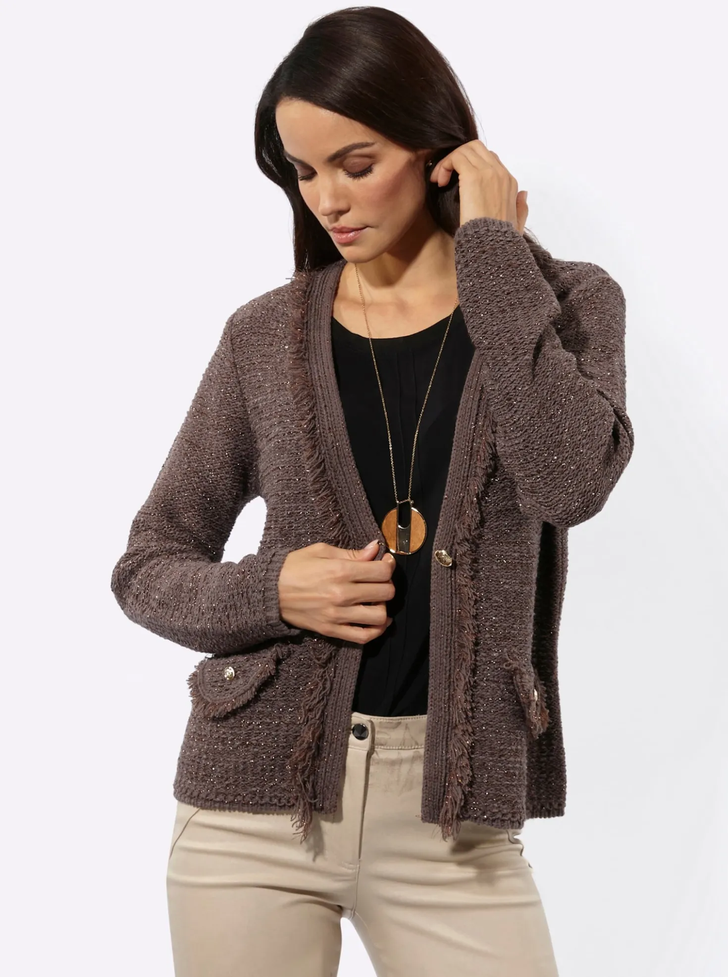 Cardigan mit Fransen