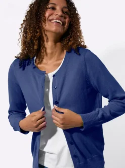 Cardigan mit Rippabschlüssen