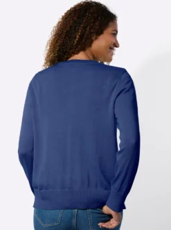Cardigan mit Rippabschlüssen
