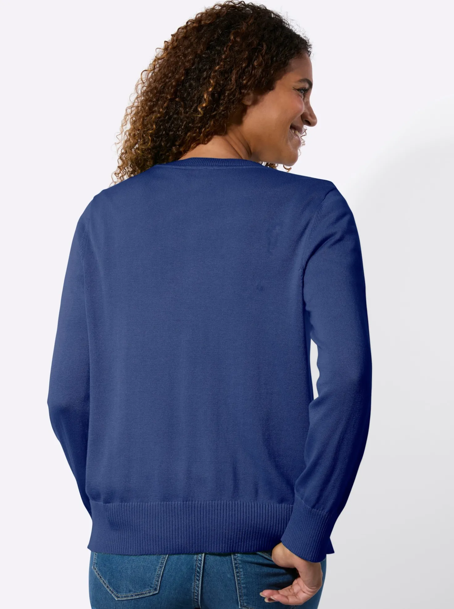 Cardigan mit Rippabschlüssen