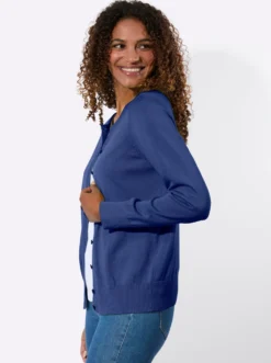 Cardigan mit Rippabschlüssen