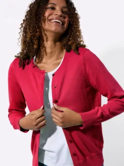 Cardigan mit Rippabschlüssen