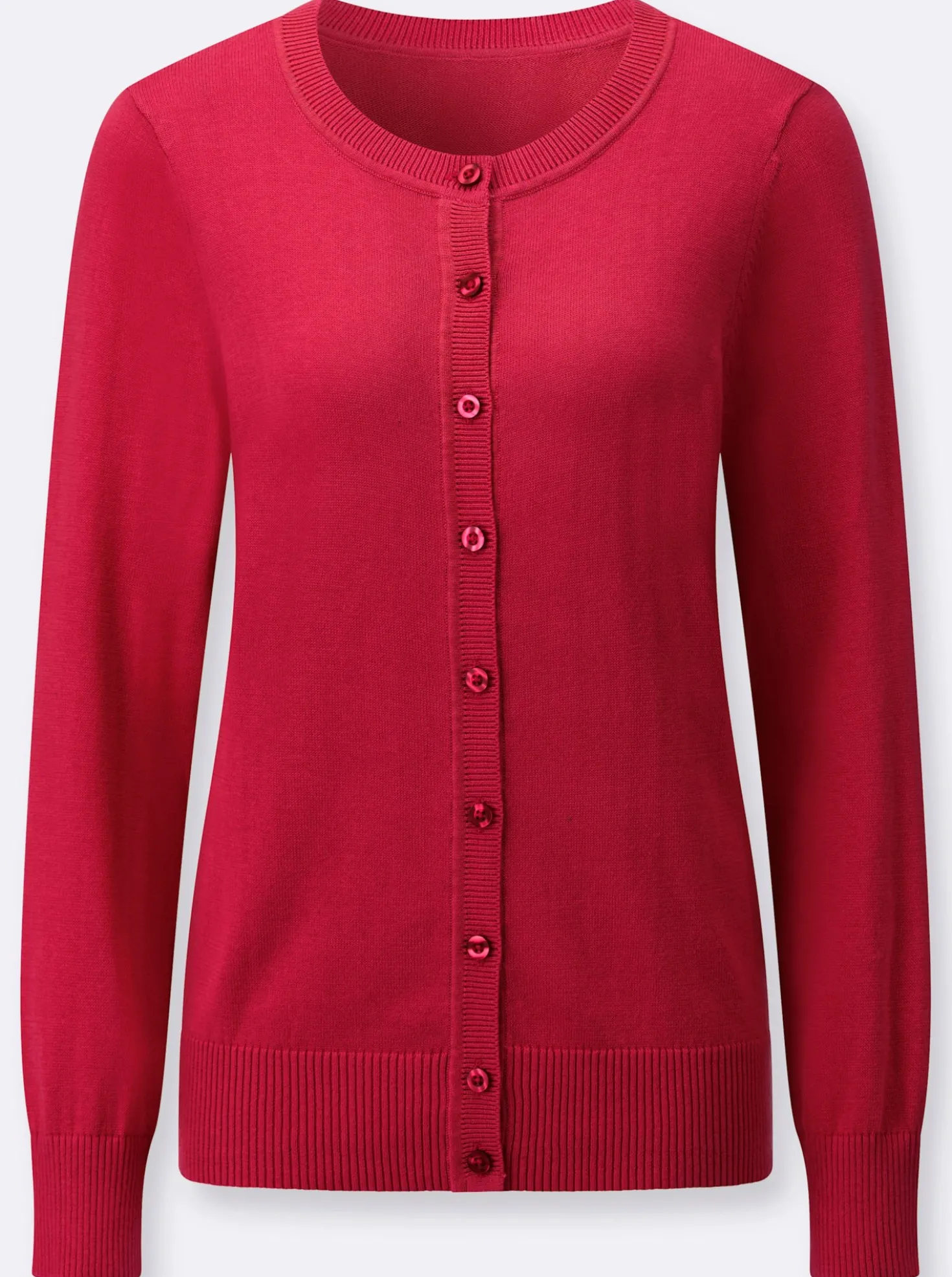 Cardigan mit Rippabschlüssen
