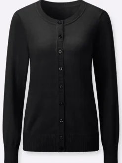 Cardigan mit Rippabschlüssen
