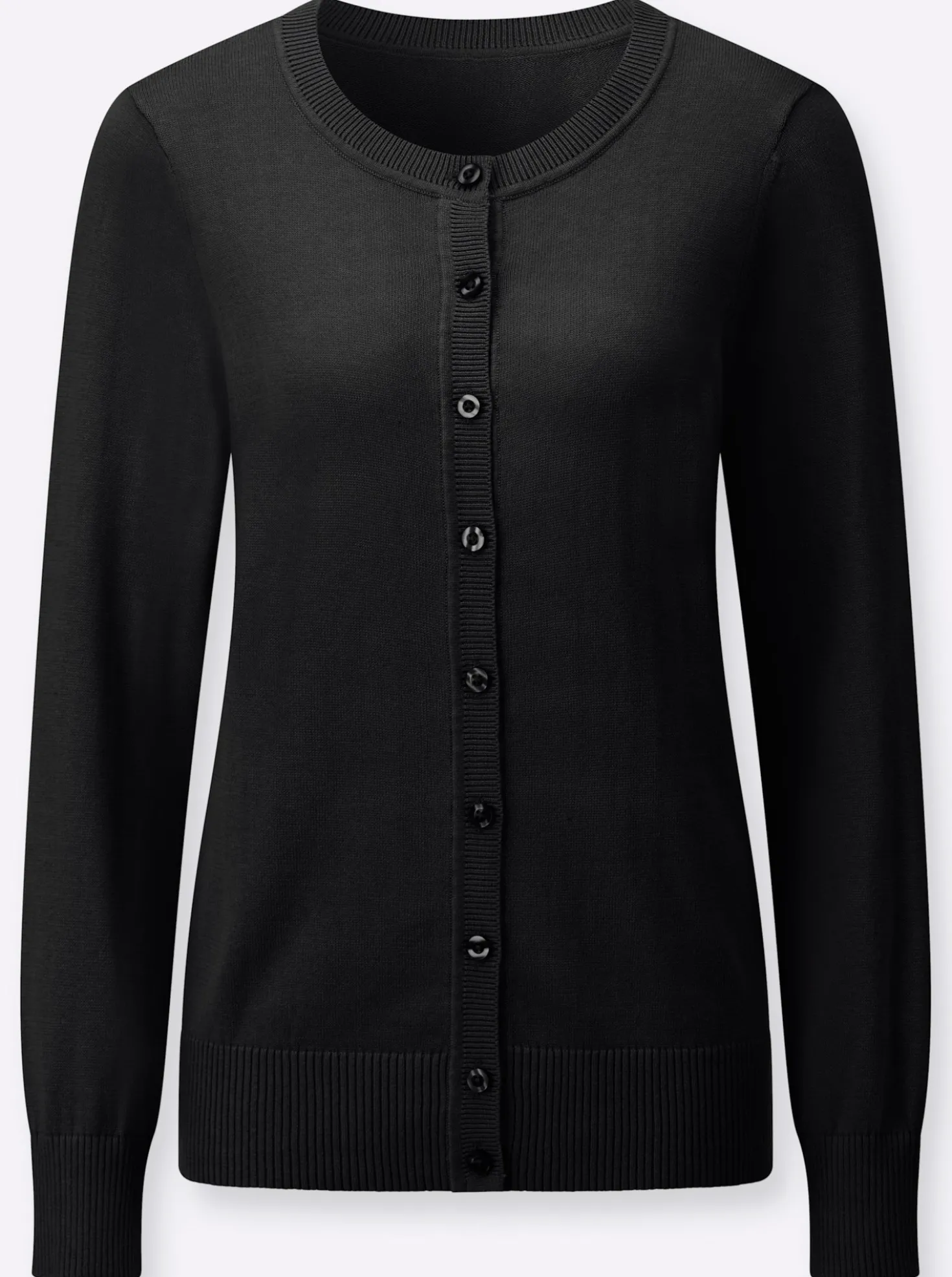 Cardigan mit Rippabschlüssen