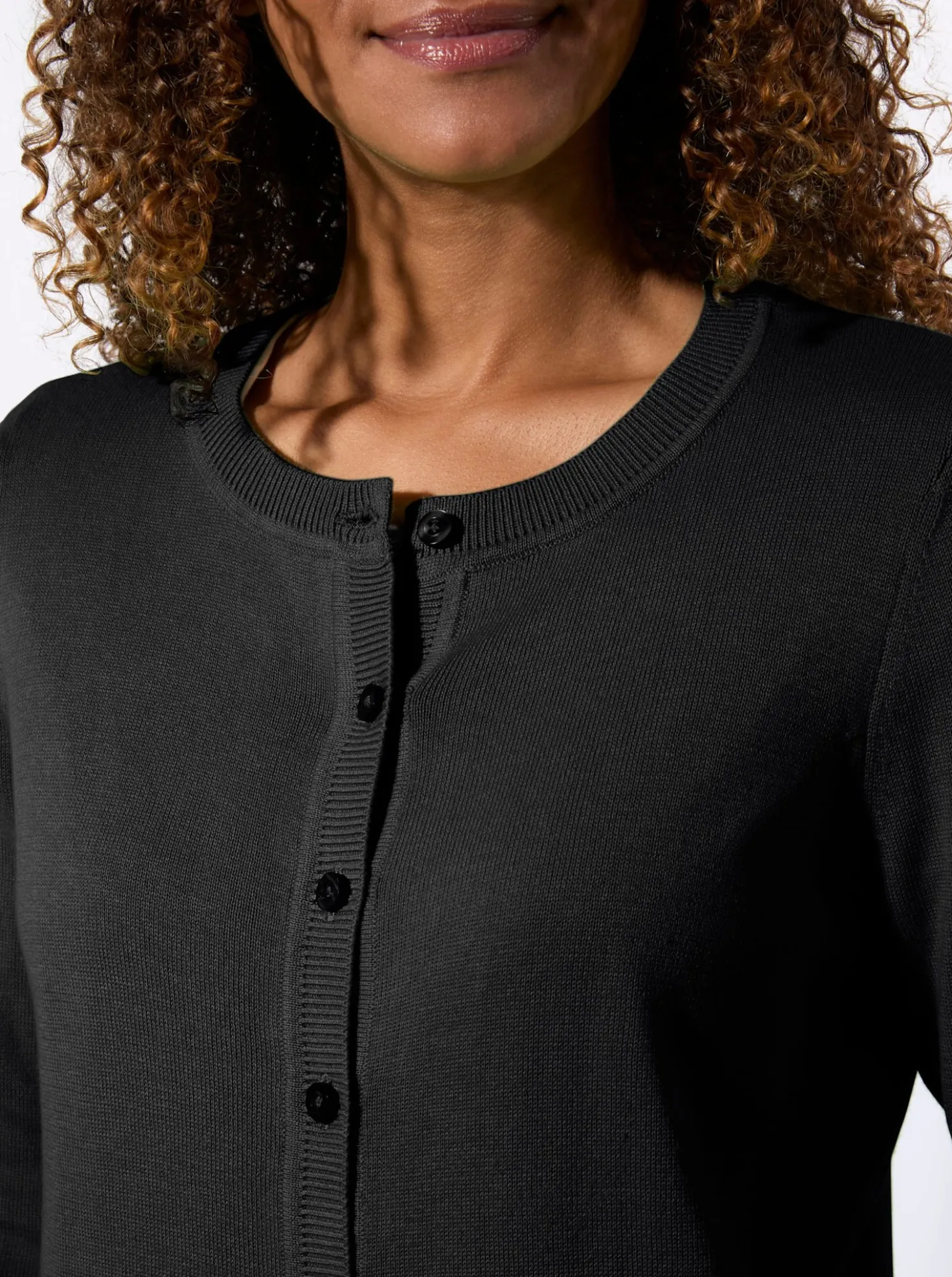Cardigan mit Rippabschlüssen