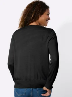 Cardigan mit Rippabschlüssen